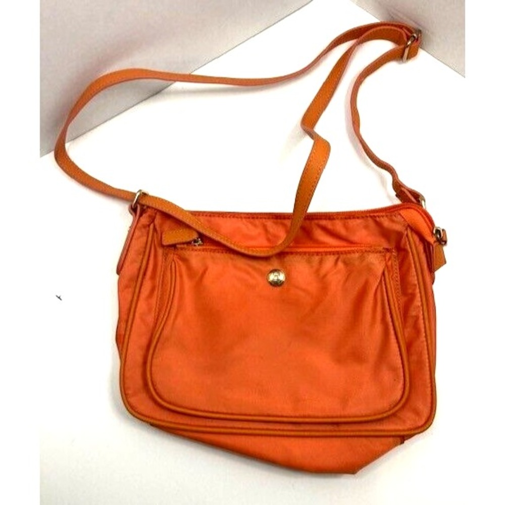 JPK PARIS 75 Tangerine Burnt Orange Crossbody‎ Messenger Shoulder Bag Purse